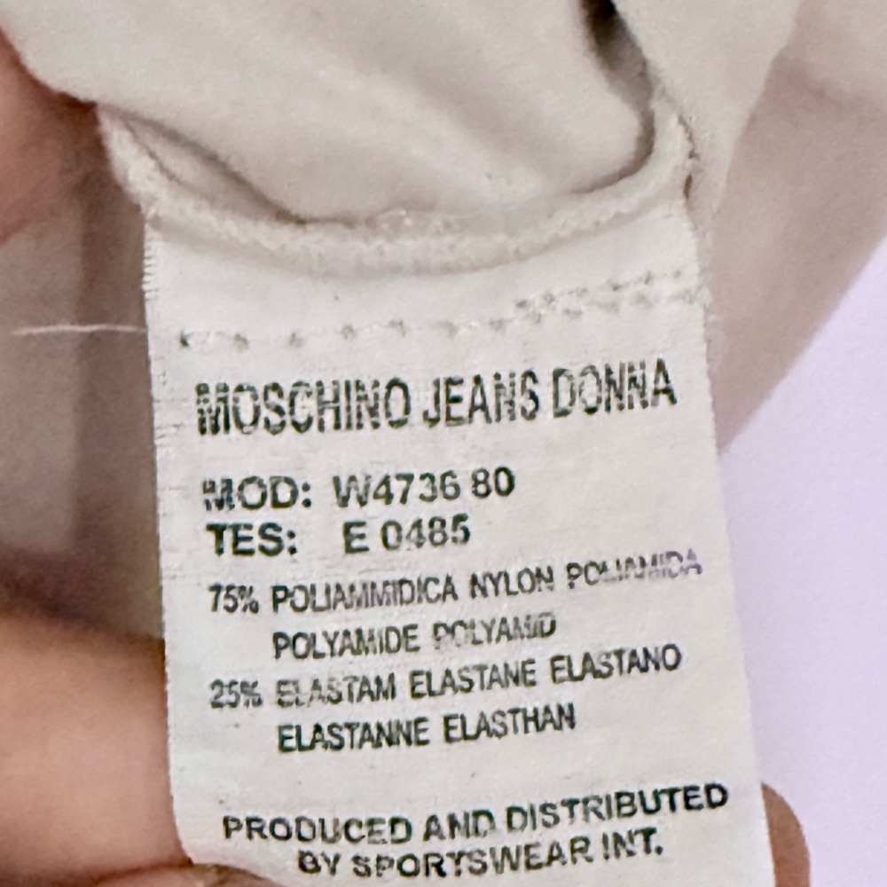 Vintage Y2K MOSCHINO Jeans stretch tank muscle shirt w/ colorful sequin dots S/M - Picture 11 of 13